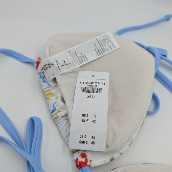 Abercrombie O-Ring Halter String Triangle Bikini Top - Picture 4 of 5